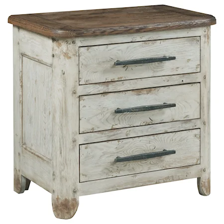 Dupont Three Drawer Nightstand with Electric Outlet